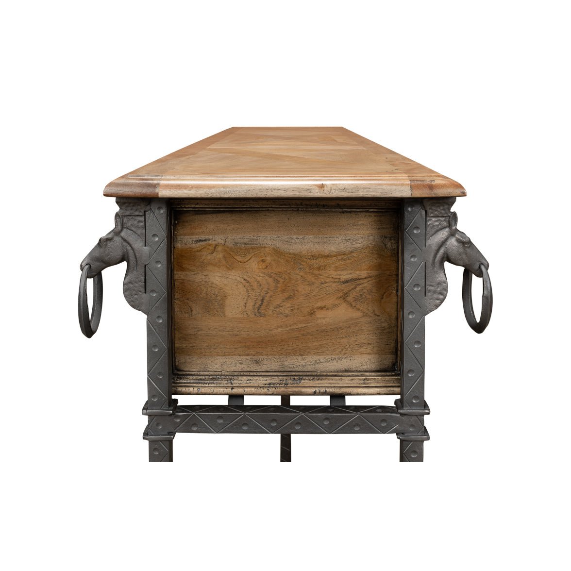 Industrial Equestrian Console Table - English Georgian America