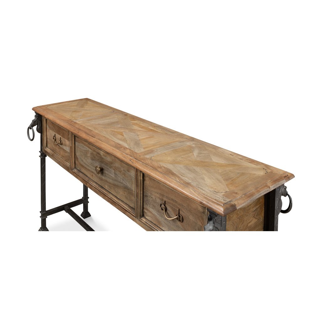 Industrial Equestrian Console Table - English Georgian America