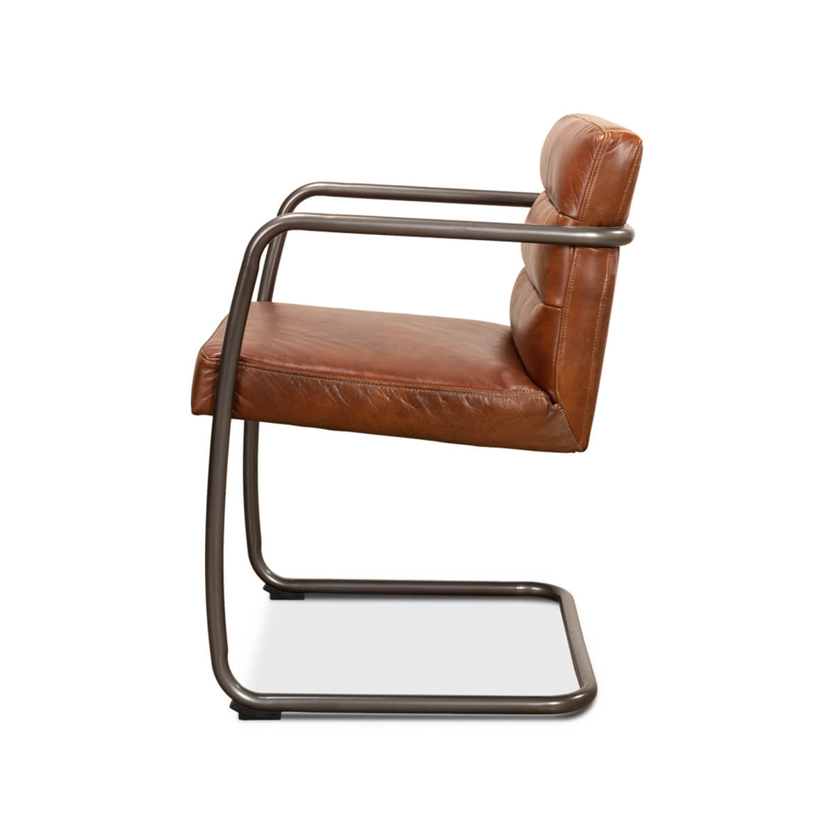 Industrial Leather Armchair - English Georgian America