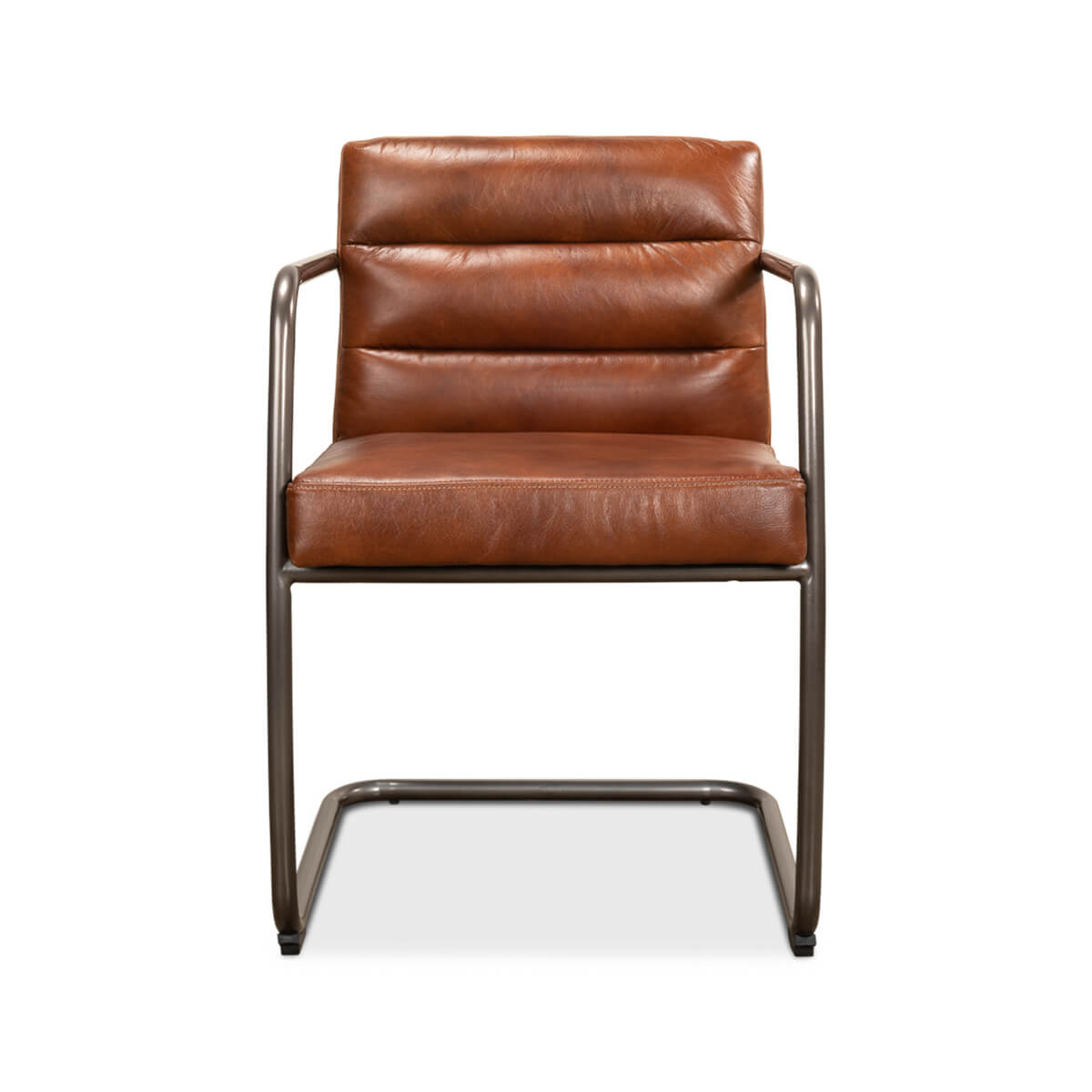 Industrial Leather Armchair - English Georgian America