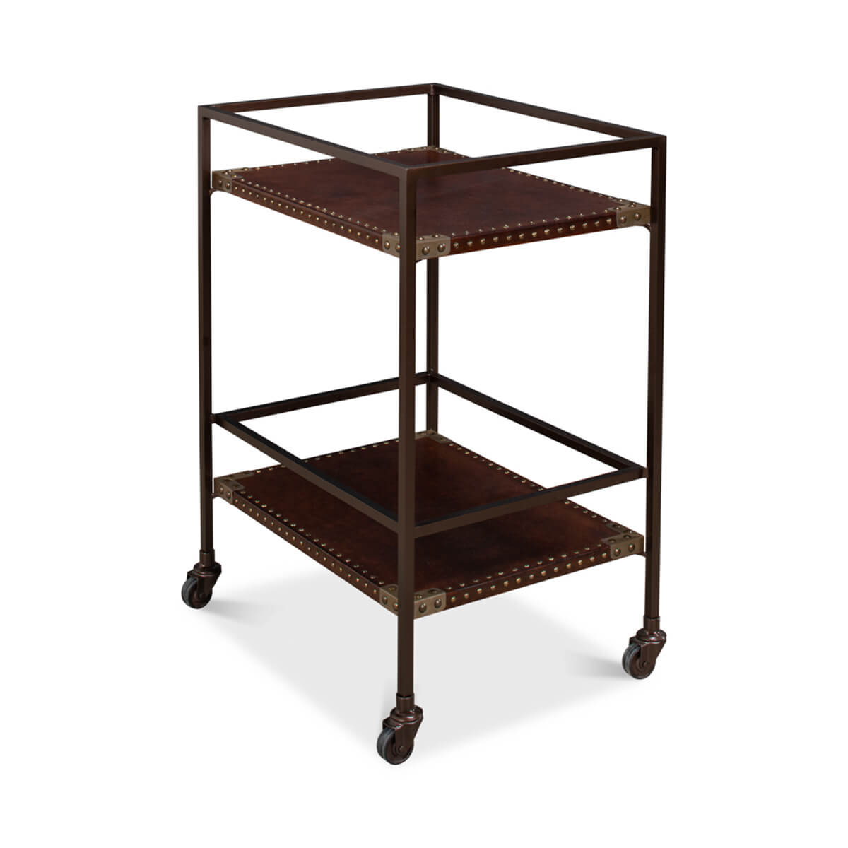 Industrial Leather Trolley - English Georgian America