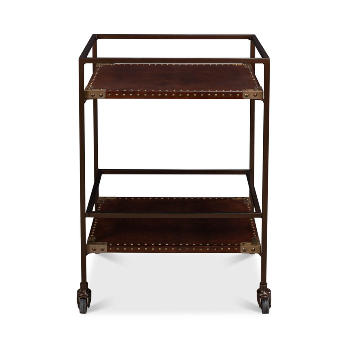 Industrial Leather Trolley - English Georgian America