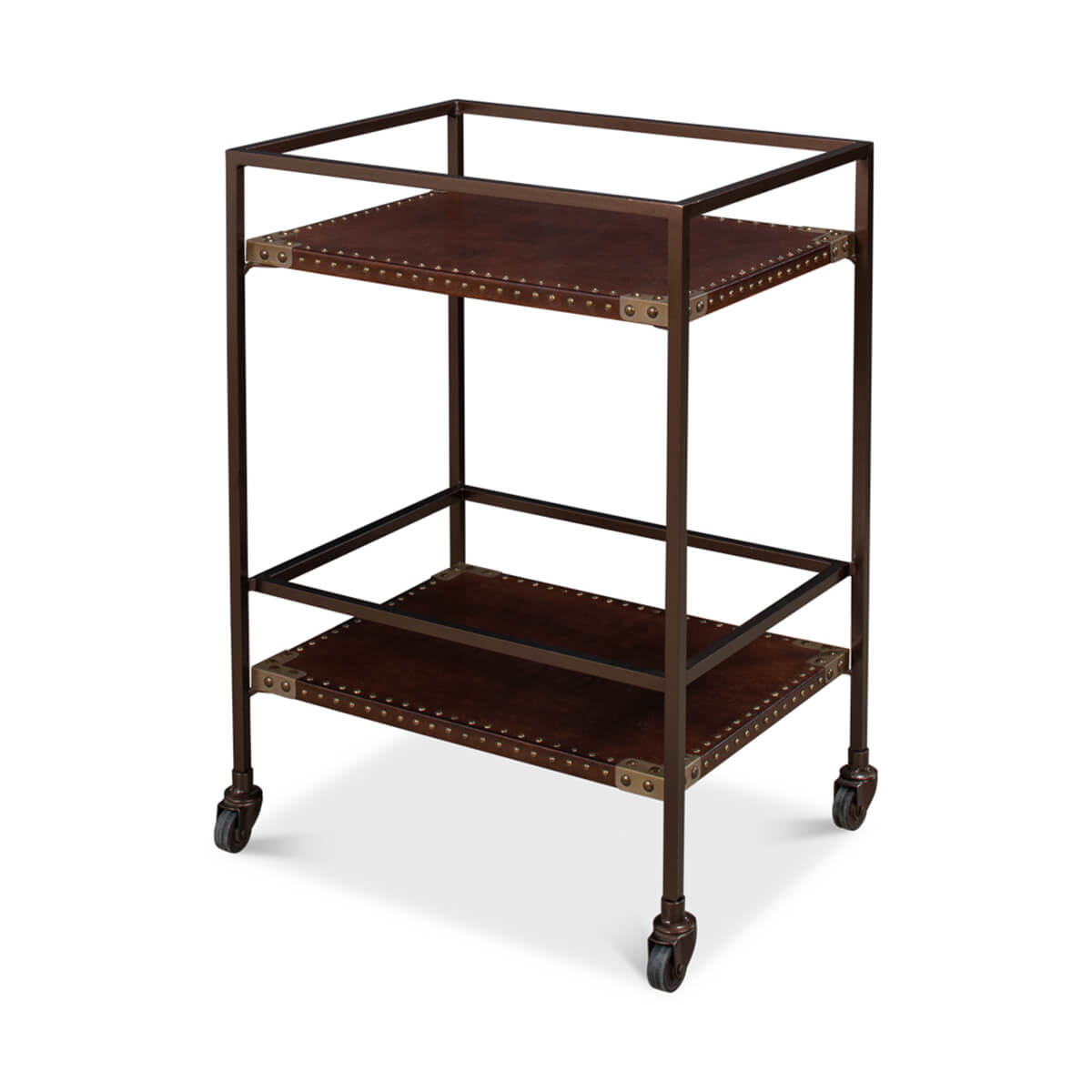 Industrial Leather Trolley - English Georgian America