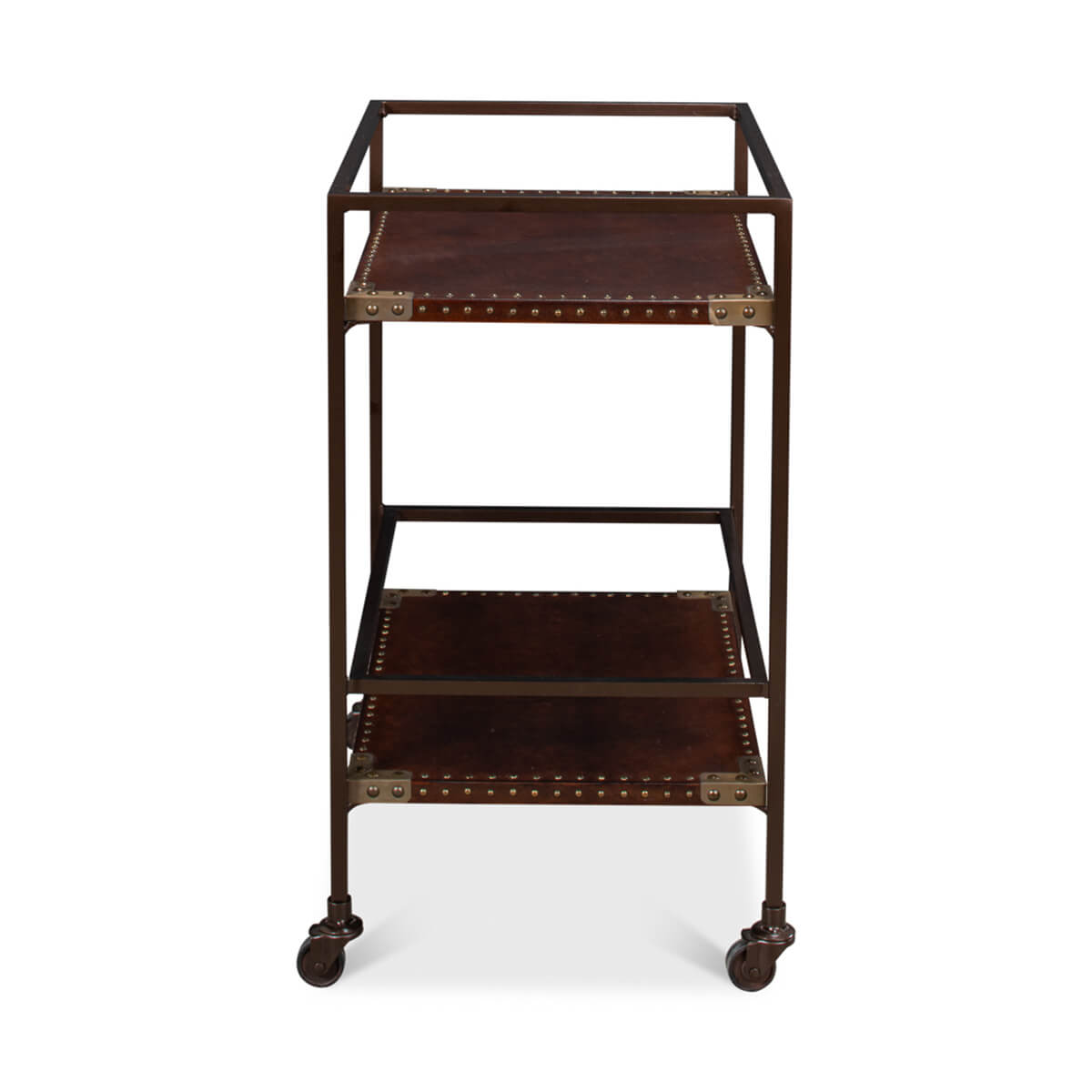 Industrial Leather Trolley - English Georgian America