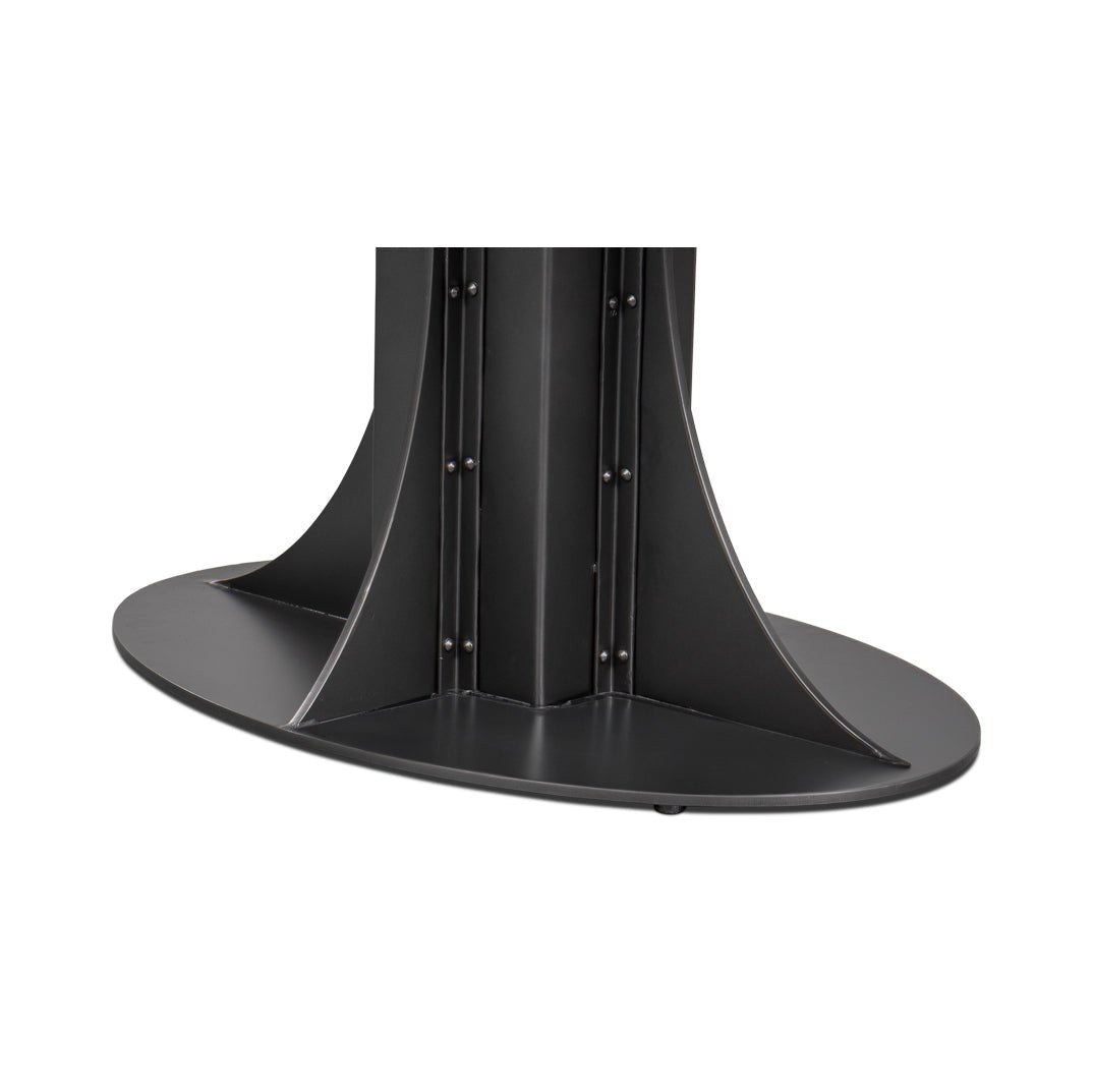 Industrial Modern Oval Dining Table - English Georgian America