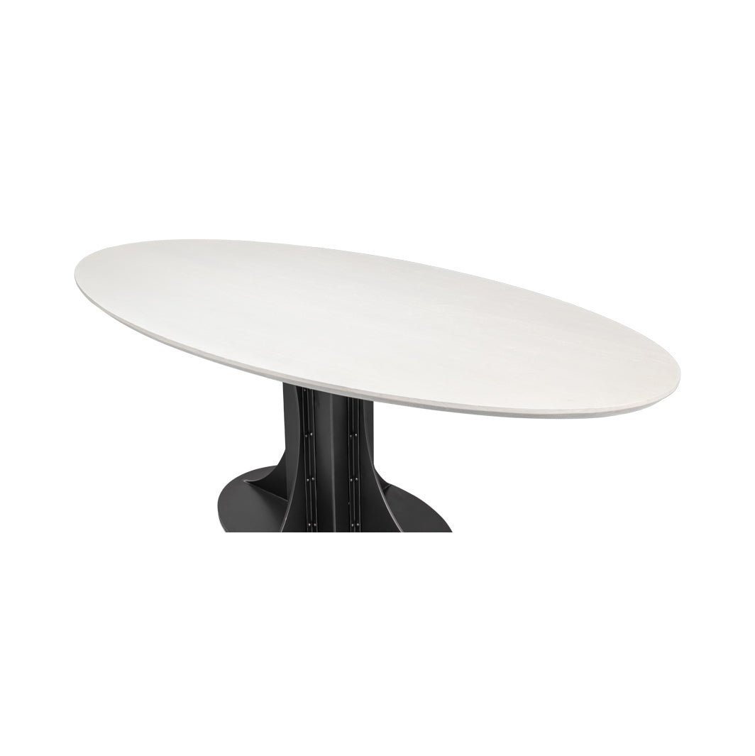 Industrial Modern Oval Dining Table - English Georgian America