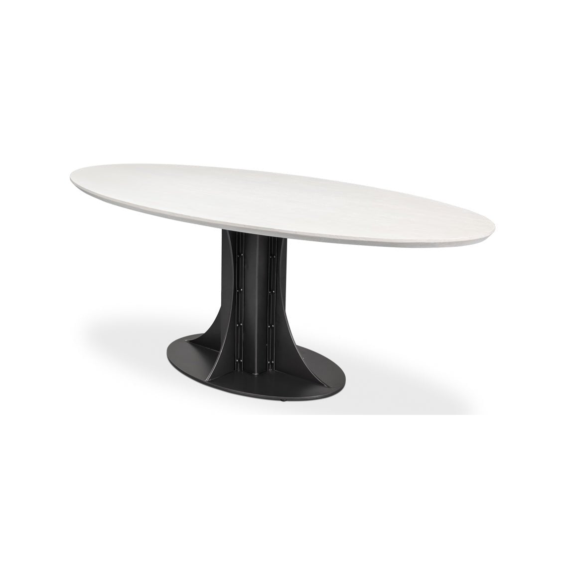 Industrial Modern Oval Dining Table - English Georgian America