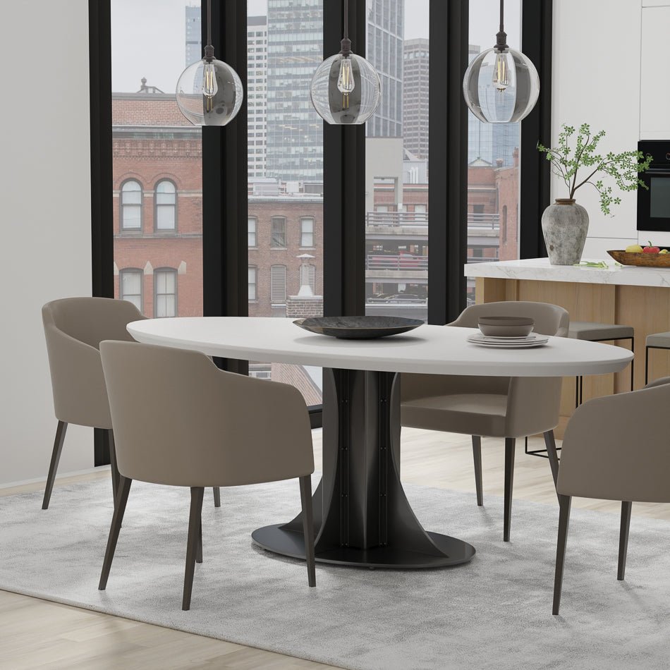 Industrial Modern Oval Dining Table - English Georgian America