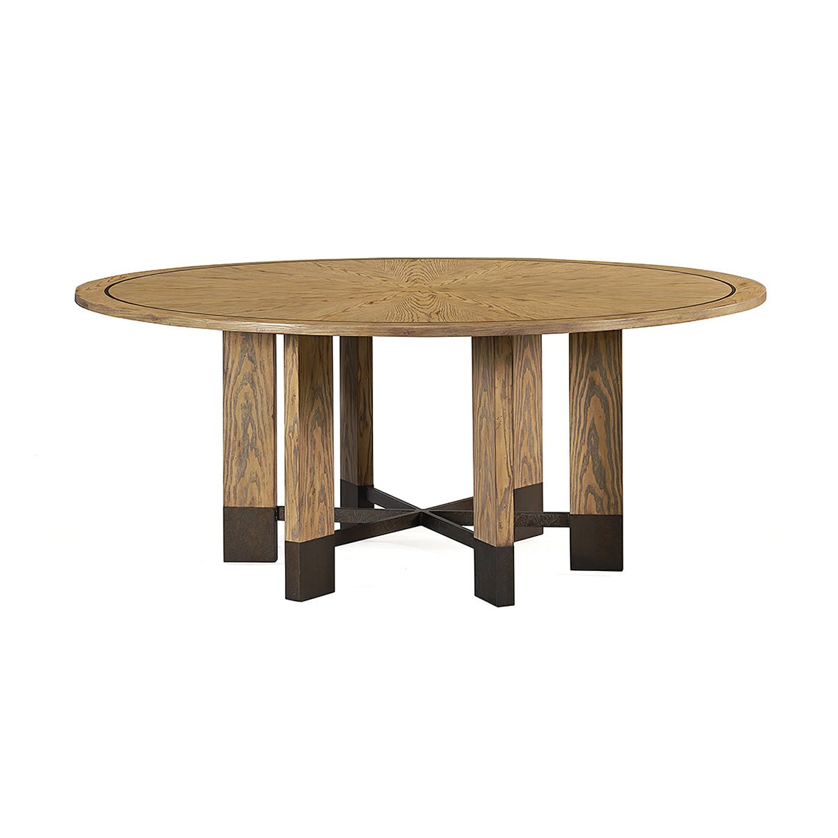 Industrial Modern Round Dining Table - English Georgian America