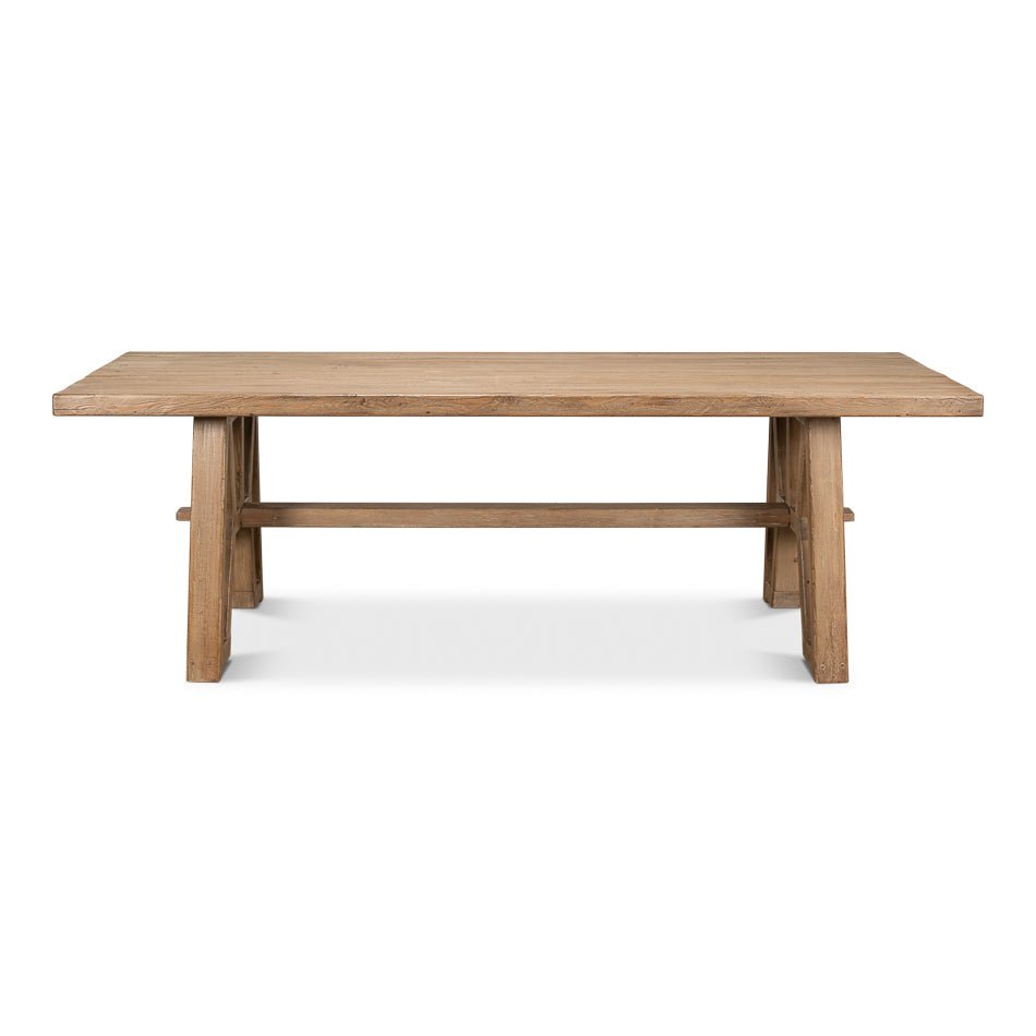 Industrial Reclaimed Wood Farm Table - English Georgian America