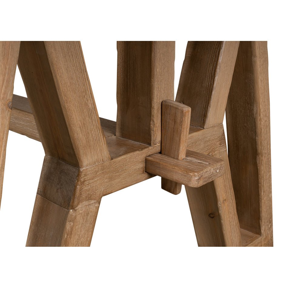 Industrial Reclaimed Wood Farm Table - English Georgian America