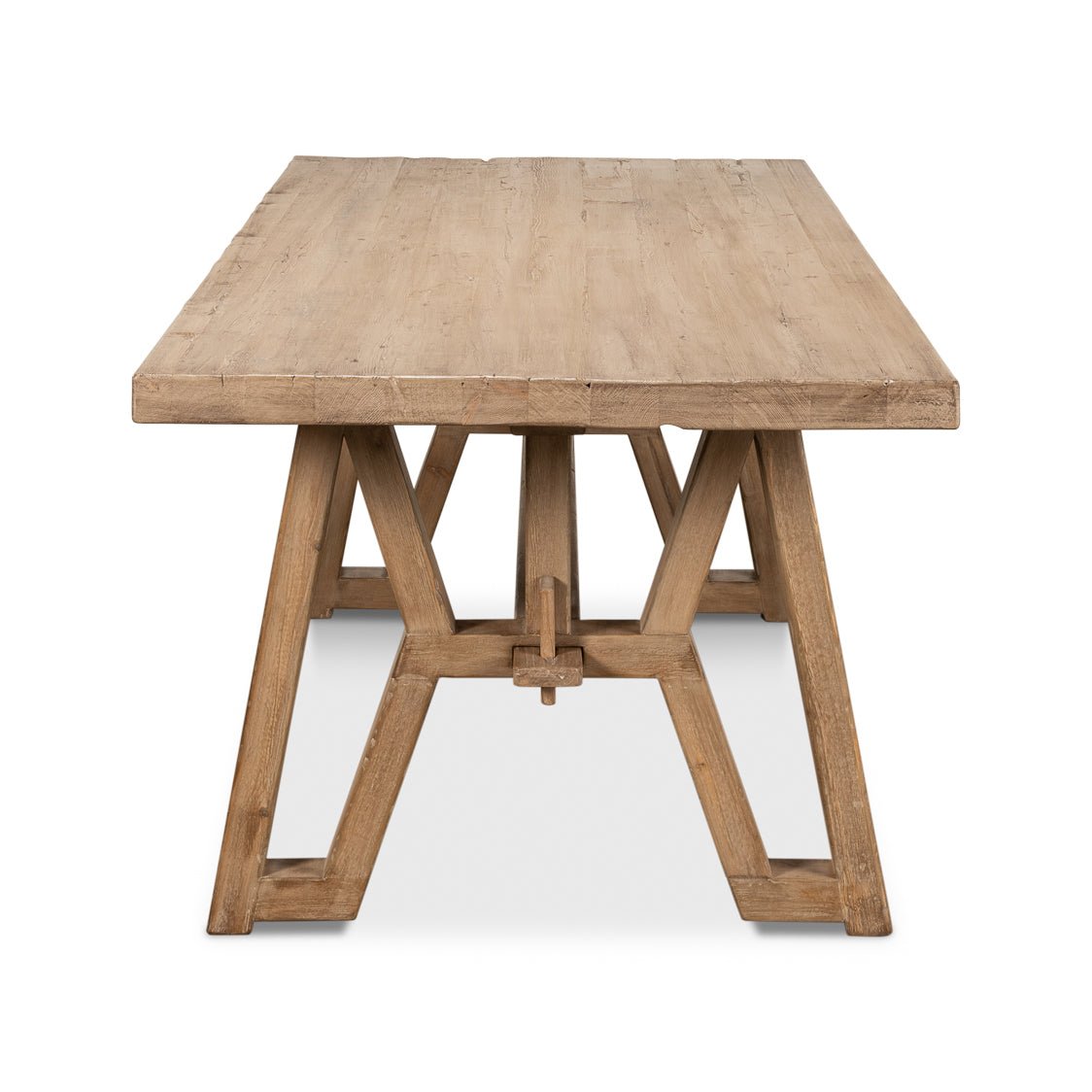 Industrial Reclaimed Wood Farm Table - English Georgian America