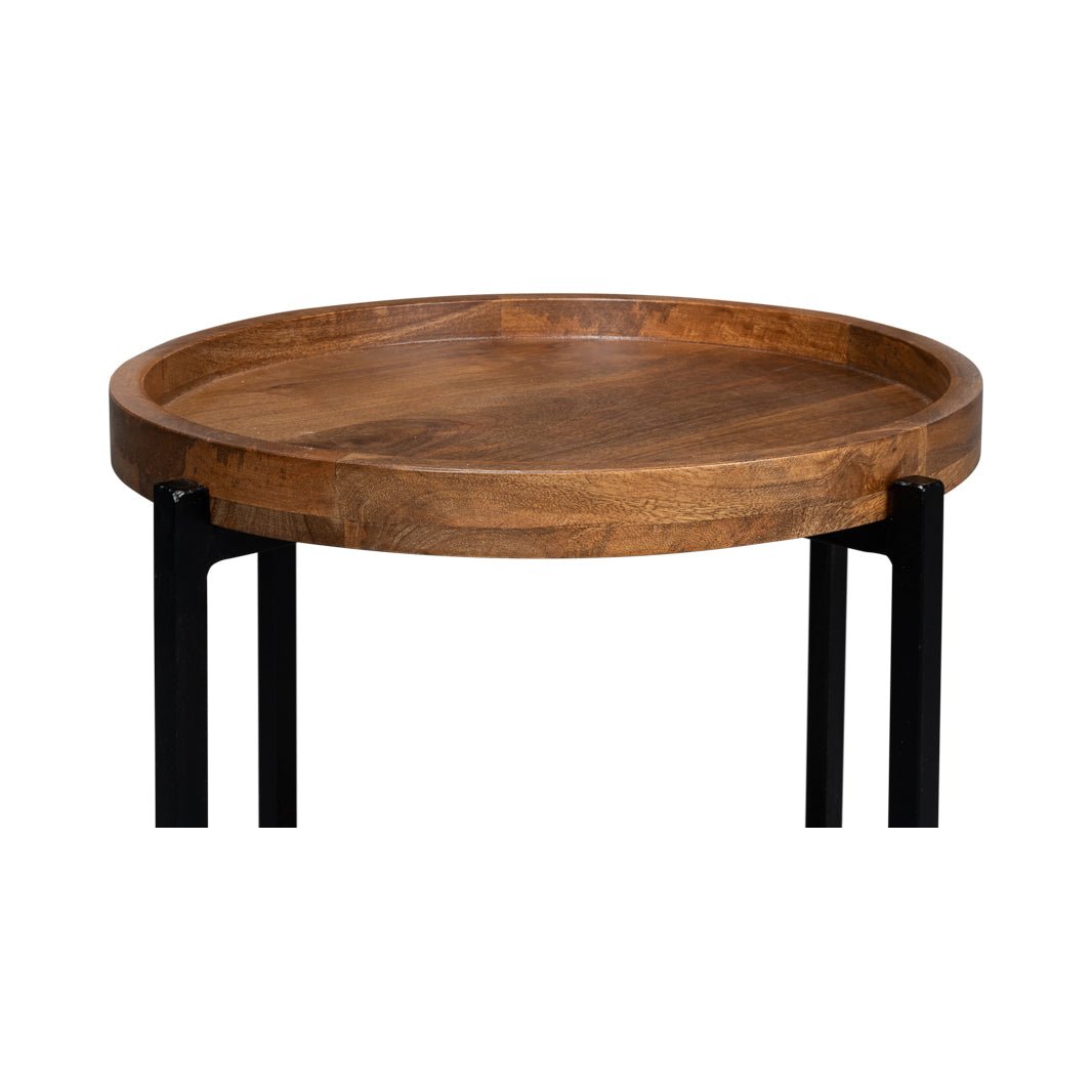 Industrial Round Side Table - English Georgian America