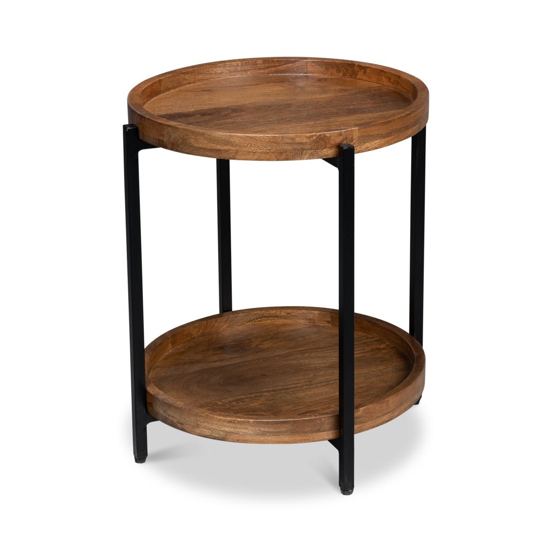 Industrial Round Side Table - English Georgian America