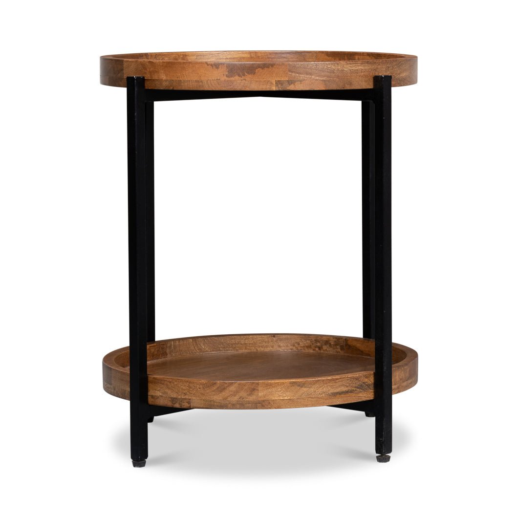 Industrial Round Side Table - English Georgian America