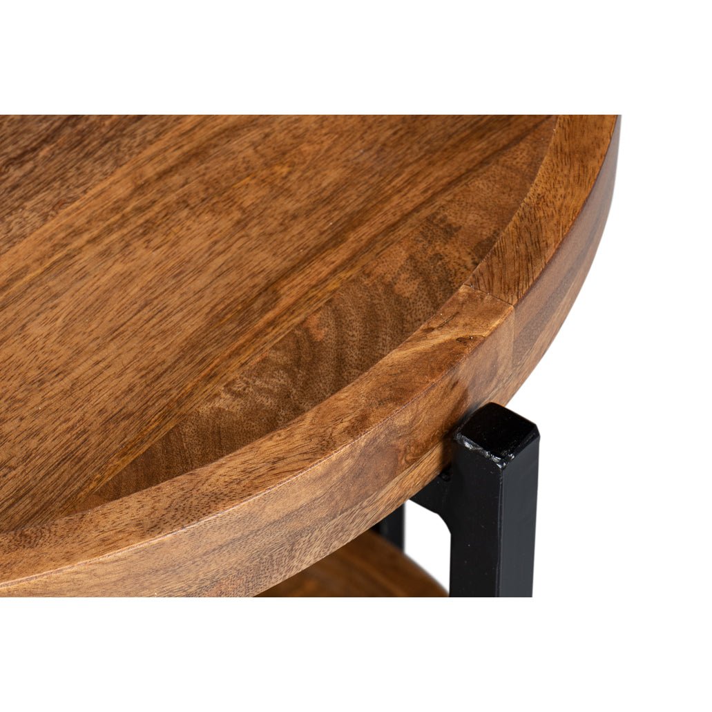 Industrial Round Side Table - English Georgian America