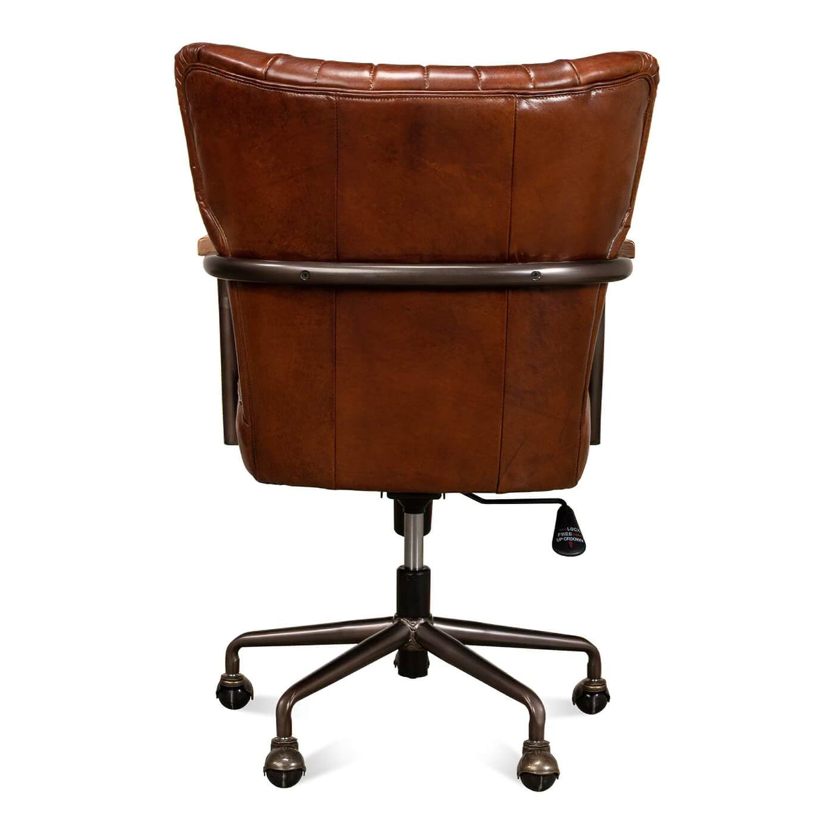 Industrial Style Leather Desk Chair - English Georgian America