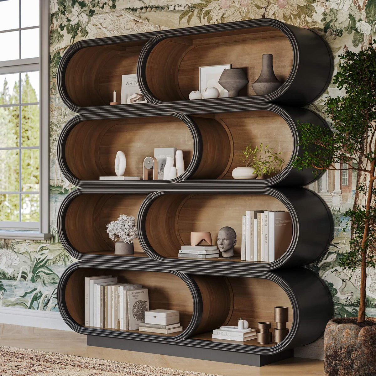 Infinity Modern Open Bookcase - English Georgian America