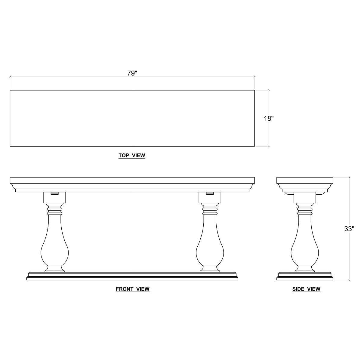 Italian Baroque Console Table - English Georgian America