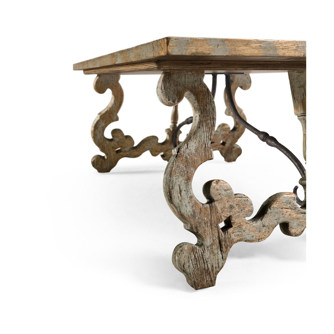 Italian Baroque Style Oak Coffee Table - English Georgian America