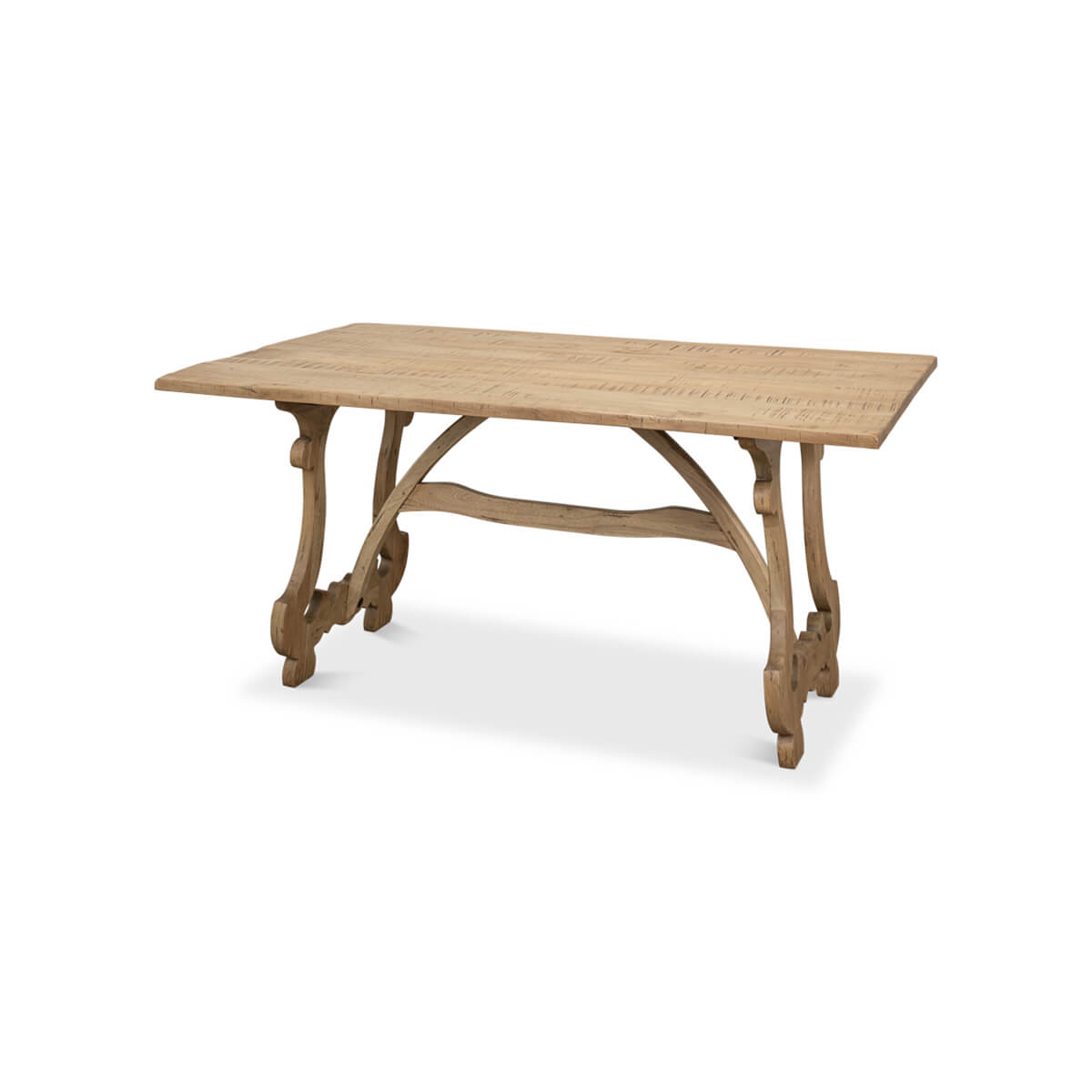Italian Country Trestle End Dining Table - English Georgian America