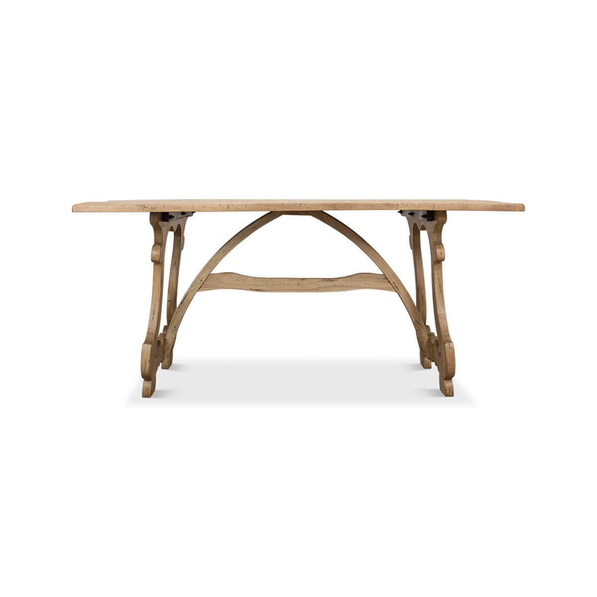 Italian Country Trestle End Dining Table - English Georgian America