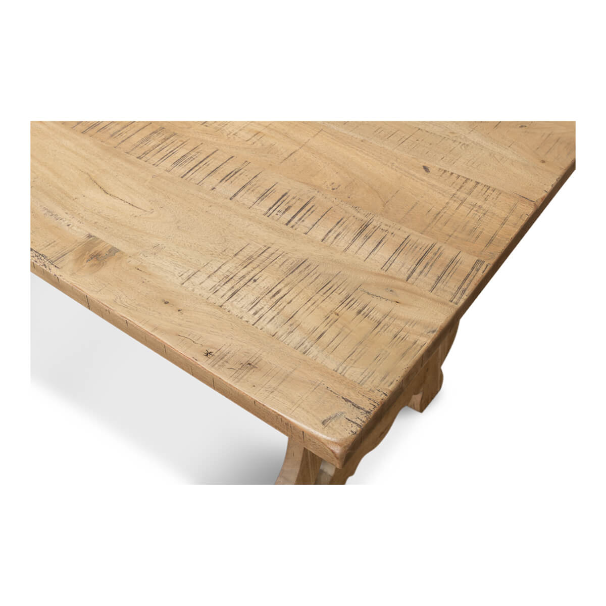 Italian Country Trestle End Dining Table - English Georgian America