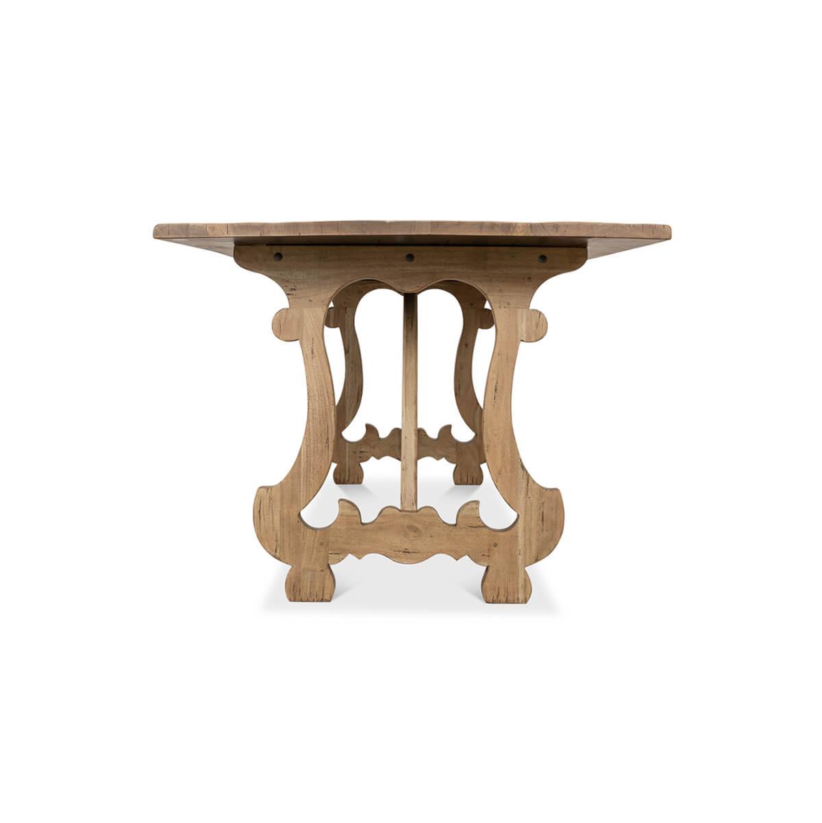 Italian Country Trestle End Dining Table - English Georgian America