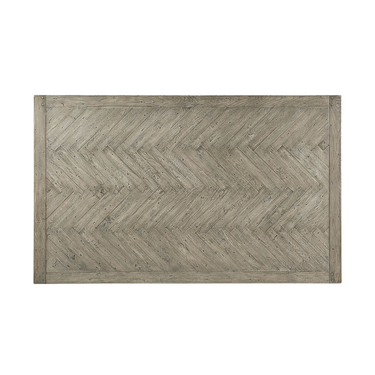 Italian Herringbone Extension Table - Grey Oak - English Georgian America