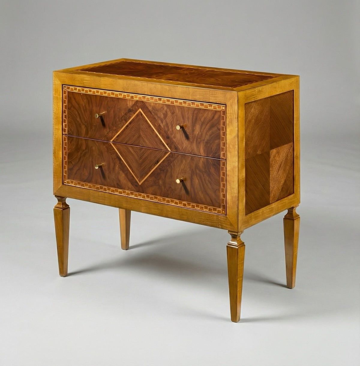 Italian Louis XVI Inlaid Nightstand - English Georgian America