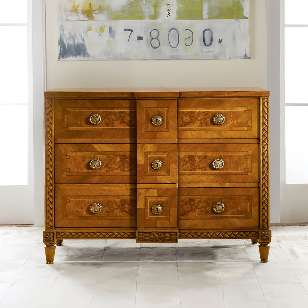 Italian Louis XVI Walnut Commode - English Georgian America