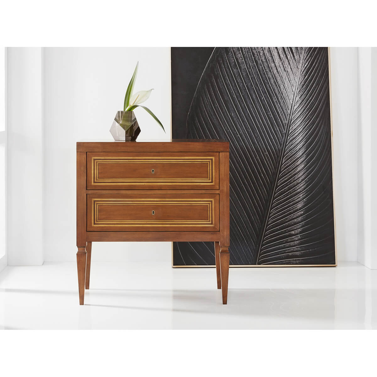 Italian Neo Classic Bedside Chest - English Georgian America