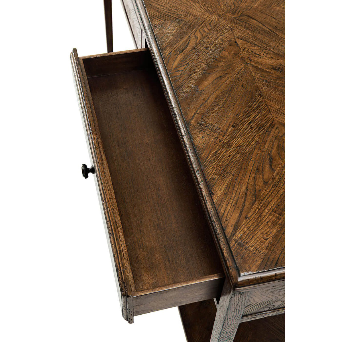 Italian Neo Classic Oak Console Table - English Georgian America