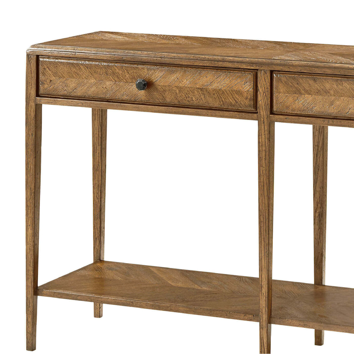 Italian Neo Classic Oak Console Table - Light - English Georgian America
