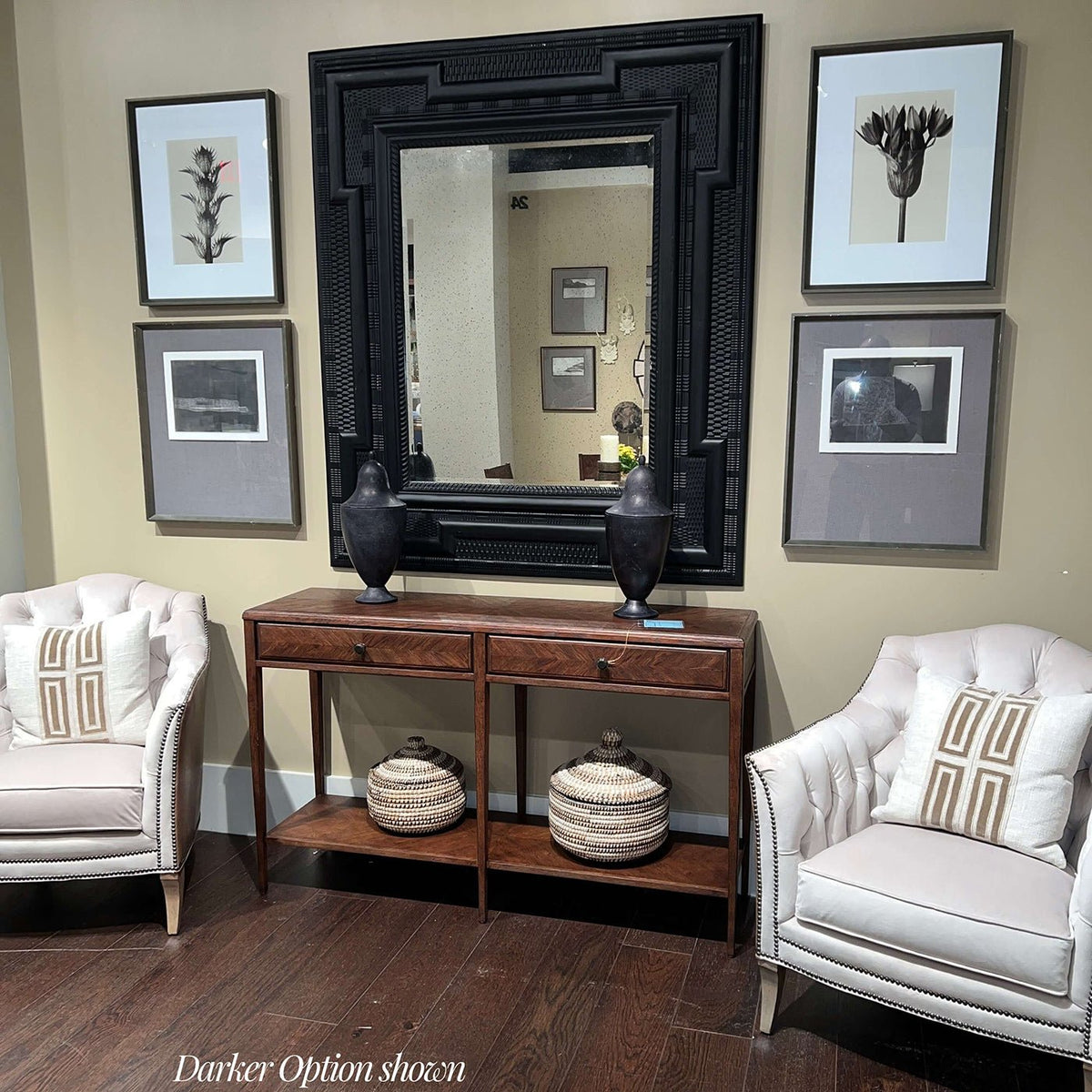 Italian Neo Classic Oak Console Table - Light - English Georgian America