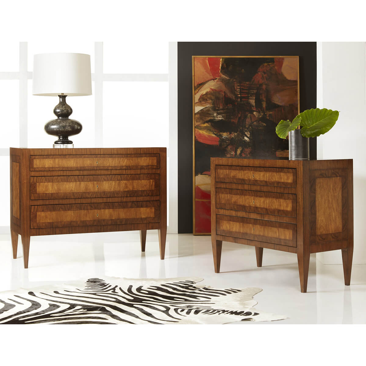 Italian Neo Classic Three Drawer Commode - 44&quot; - English Georgian America