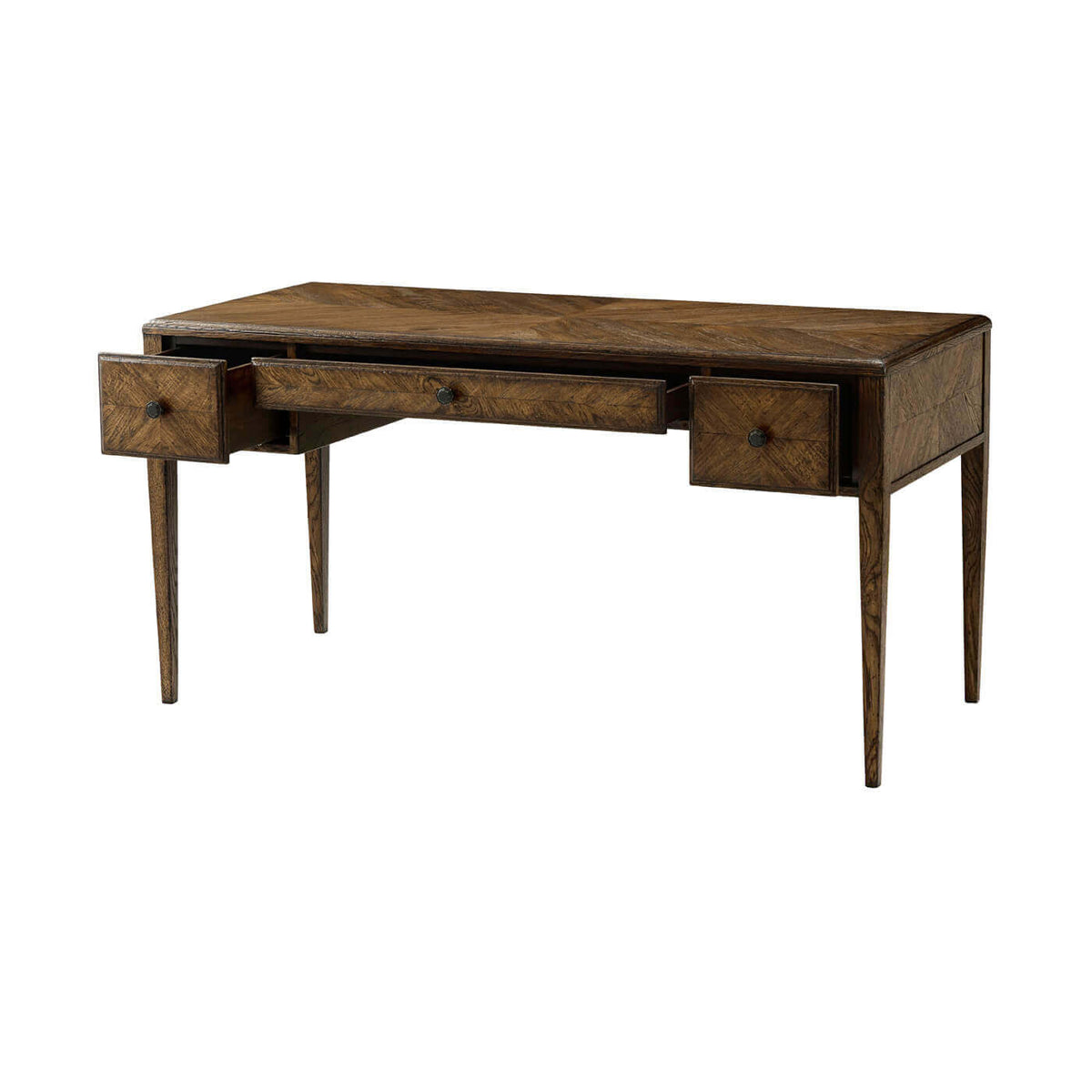 Italian NeoClassic Oak Parquetry Desk - English Georgian America