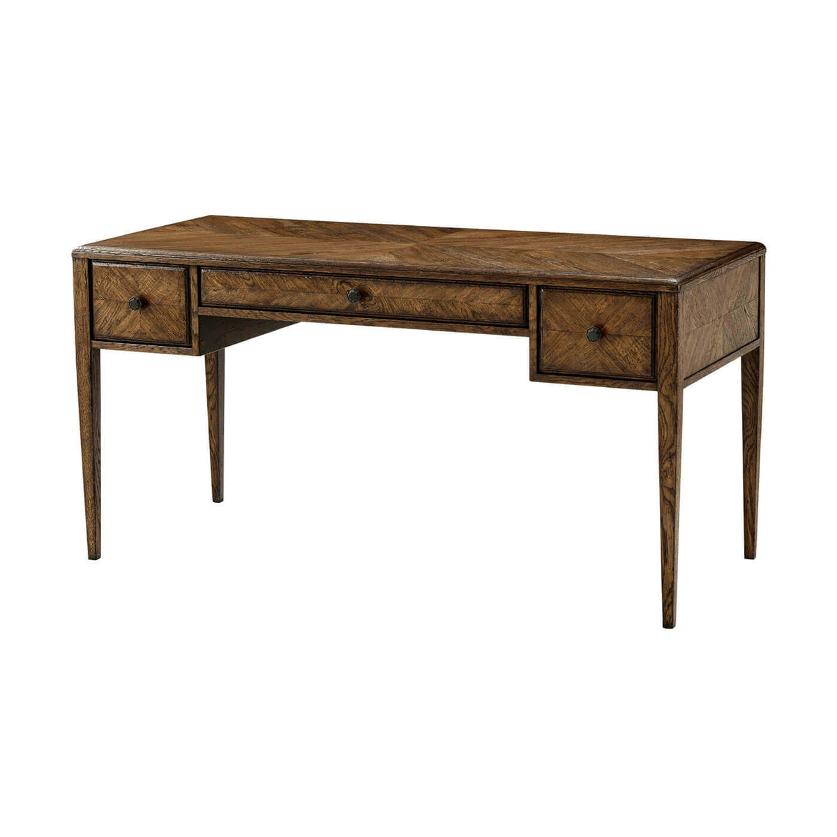Italian NeoClassic Oak Parquetry Desk - English Georgian America