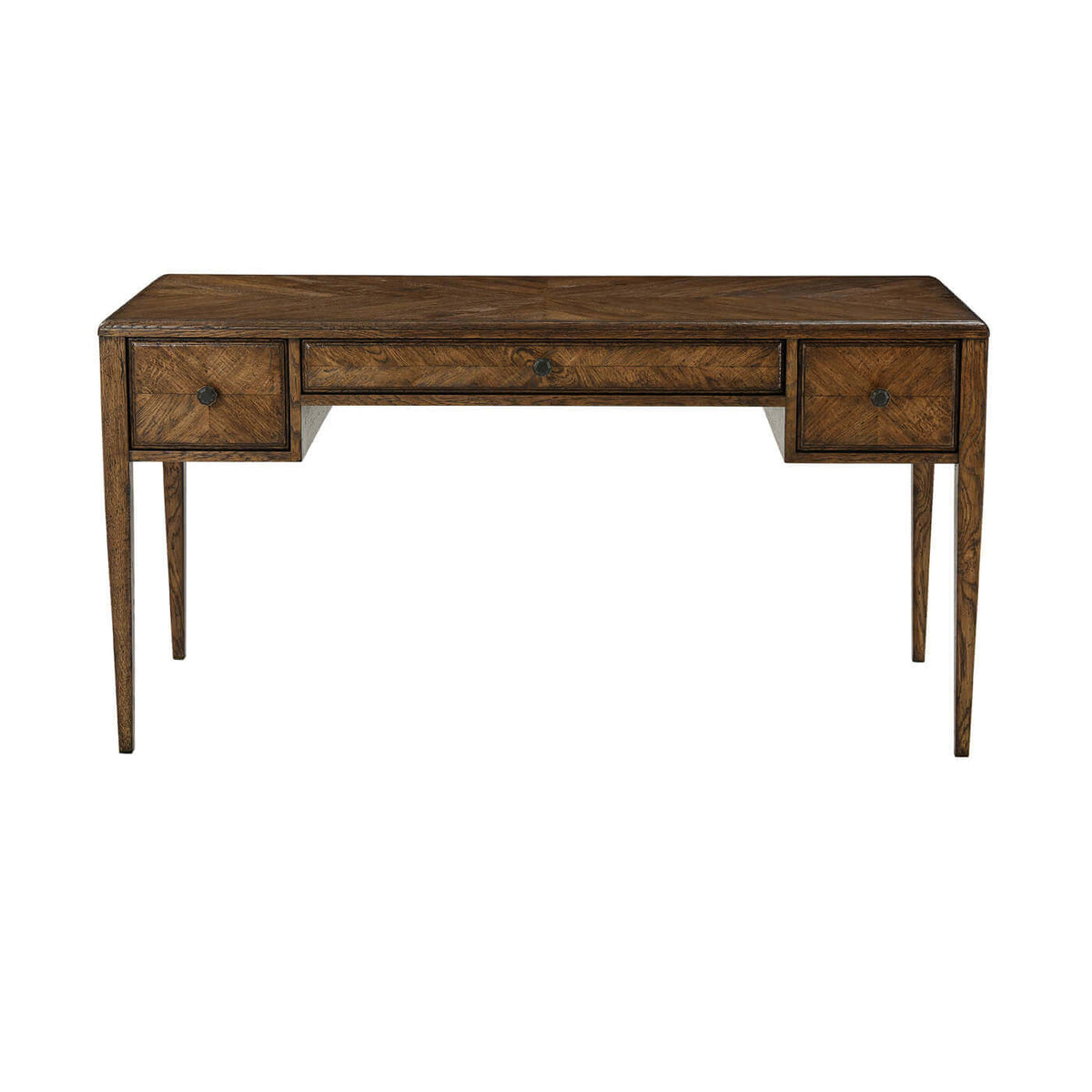 Italian NeoClassic Oak Parquetry Desk - English Georgian America