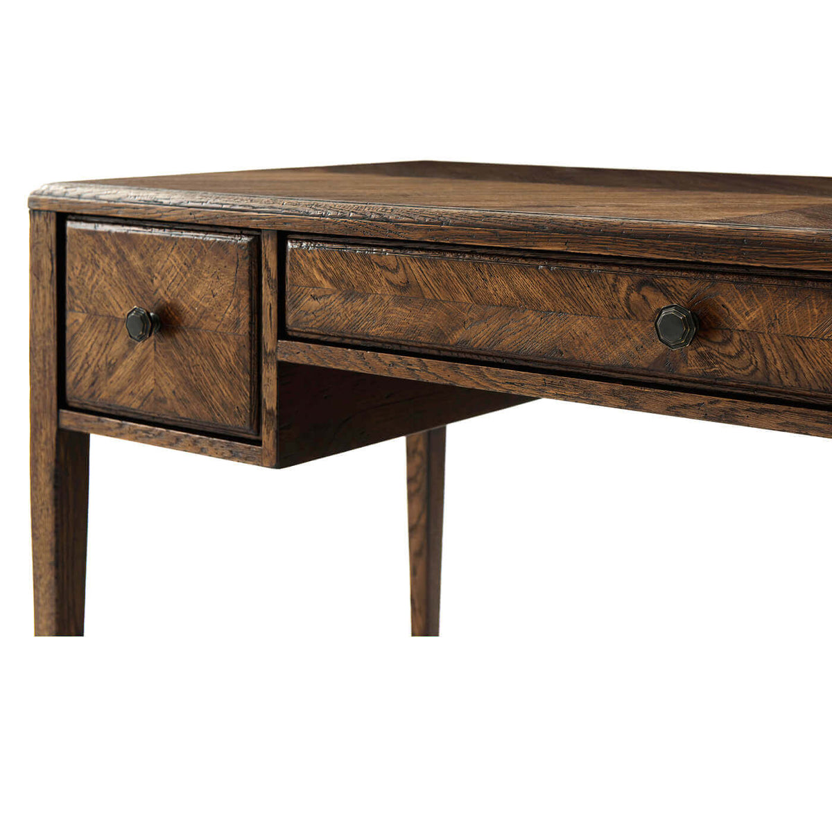 Italian NeoClassic Oak Parquetry Desk - English Georgian America