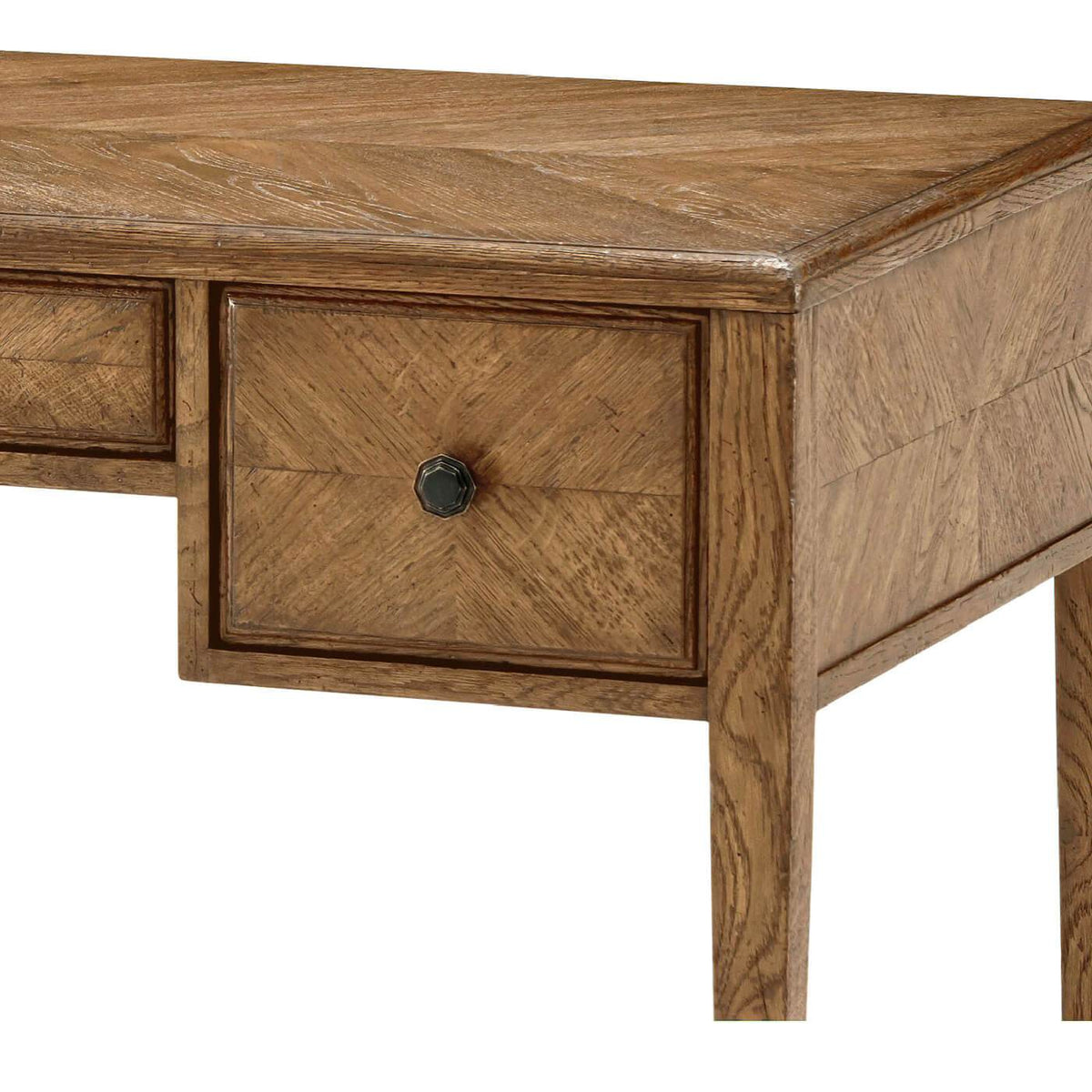 Italian NeoClassic Oak Parquetry Desk - Natural - English Georgian America
