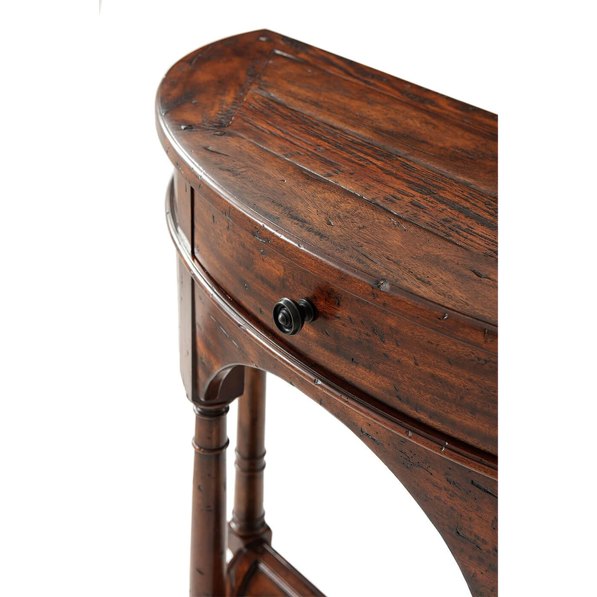 Italian Provincial Bowfront Console Table - English Georgian America