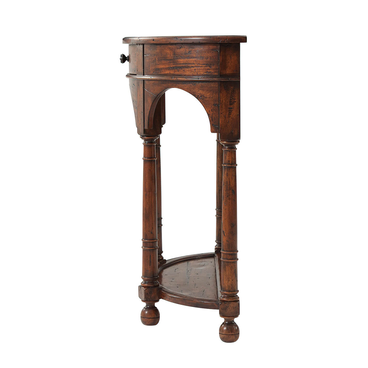 Italian Provincial Bowfront Console Table - English Georgian America