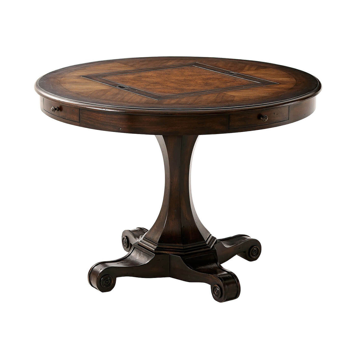 Italian Round Rustic Game Table - English Georgian America