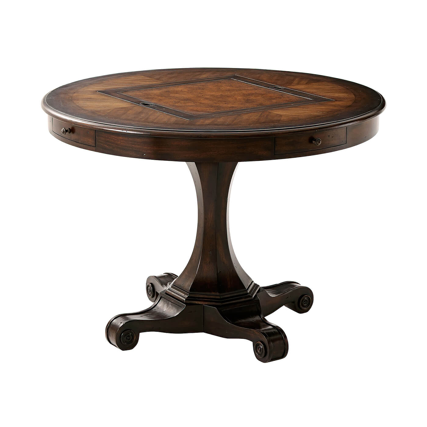 Italian Round Rustic Game Table - English Georgian America