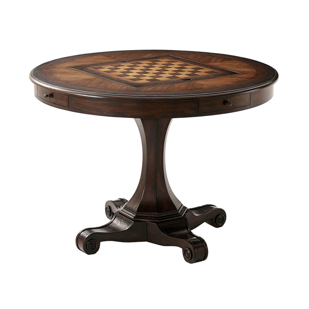 Italian Round Rustic Game Table - English Georgian America