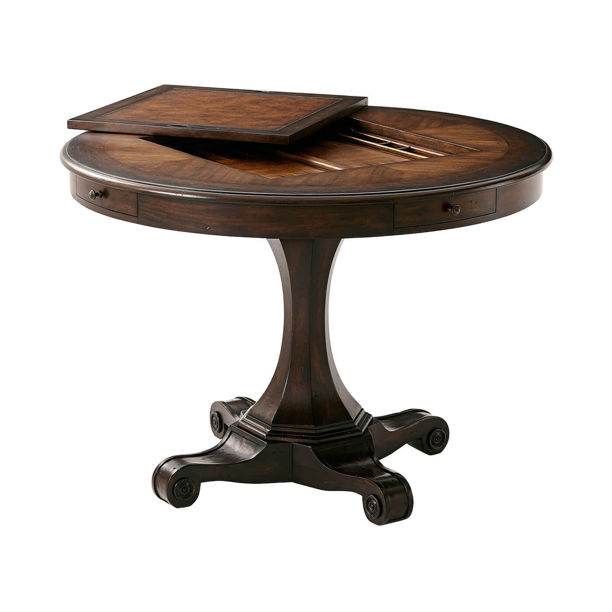 Italian Round Rustic Game Table - English Georgian America