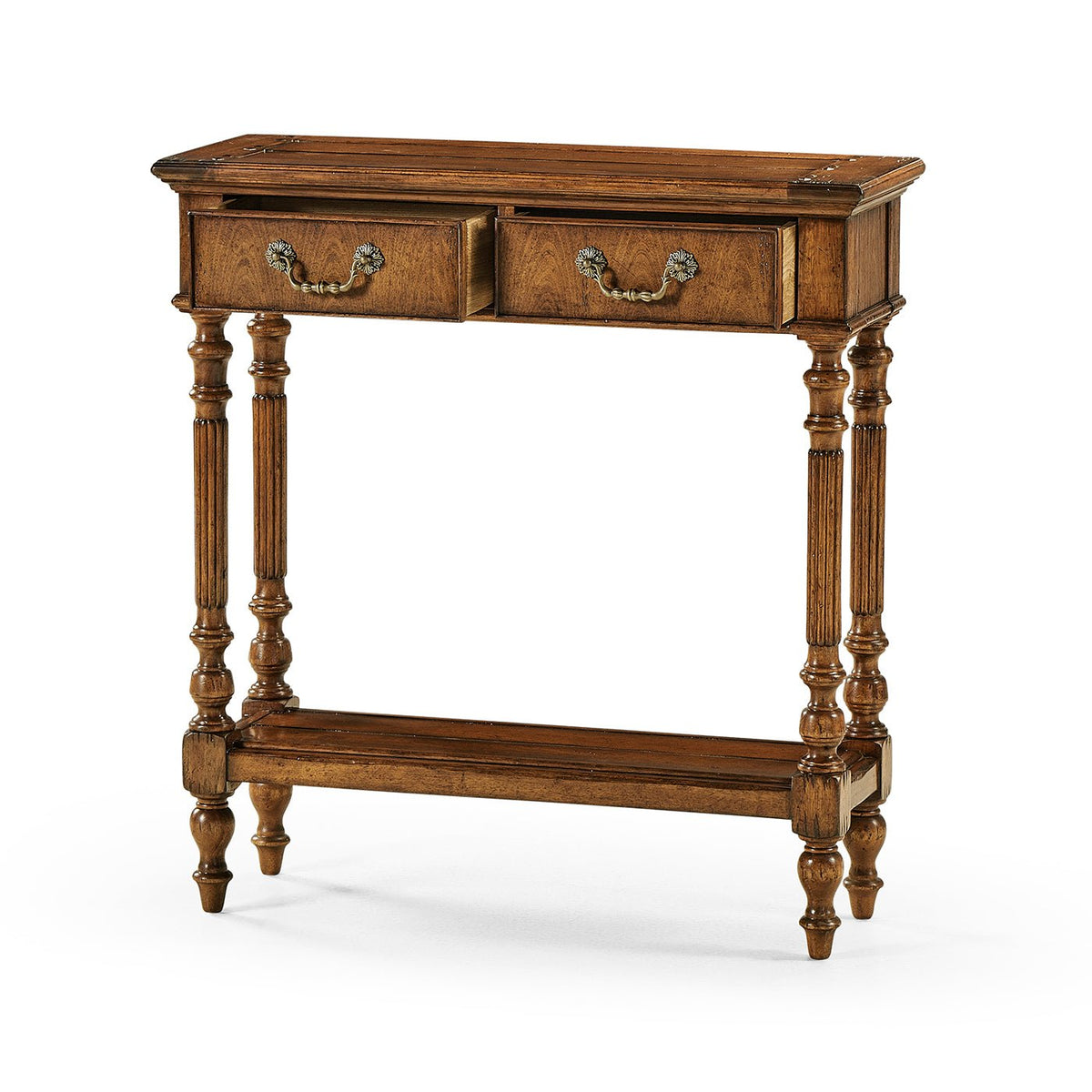 Jacobean Short Narrow Console Table - English Georgian America