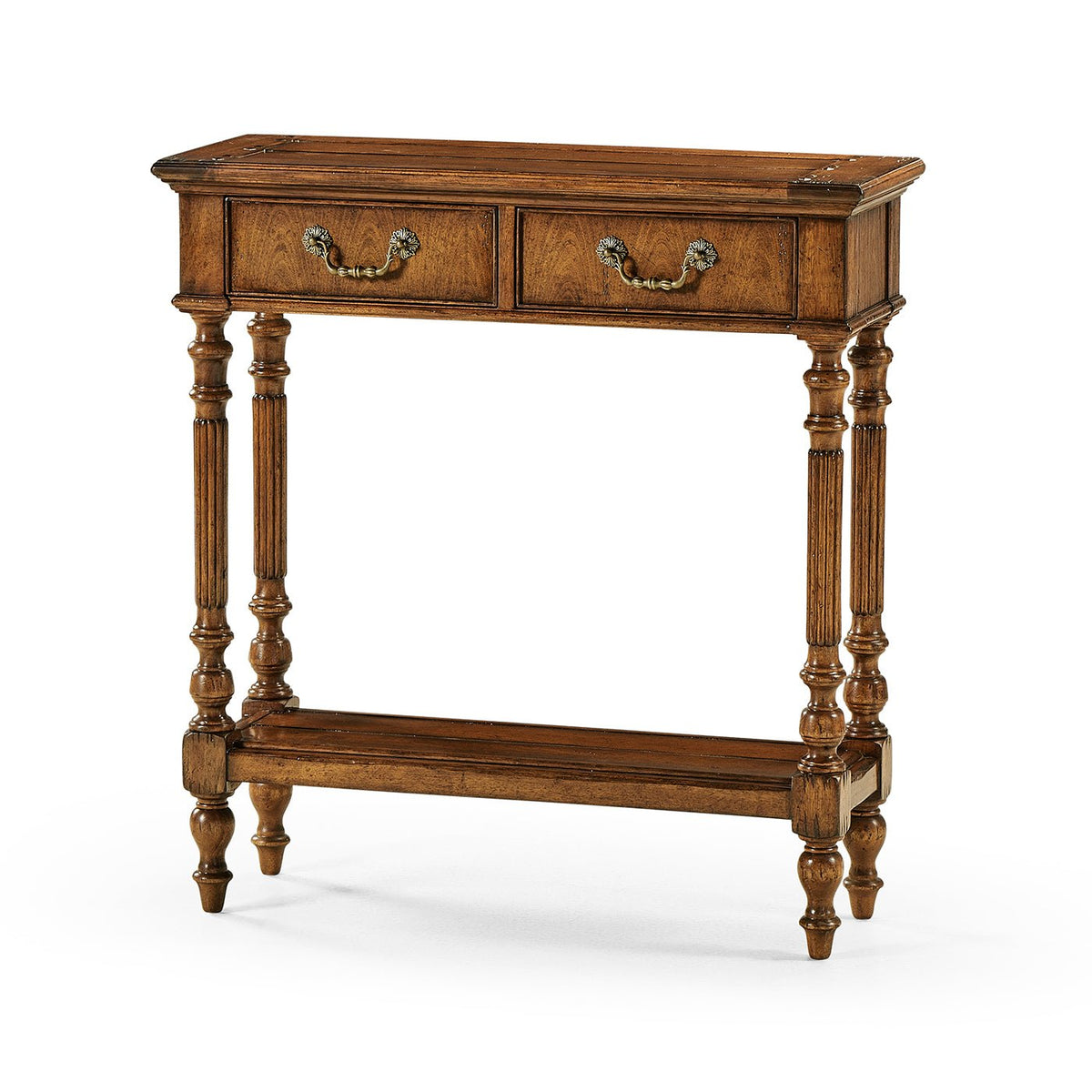 Jacobean Short Narrow Console Table - English Georgian America