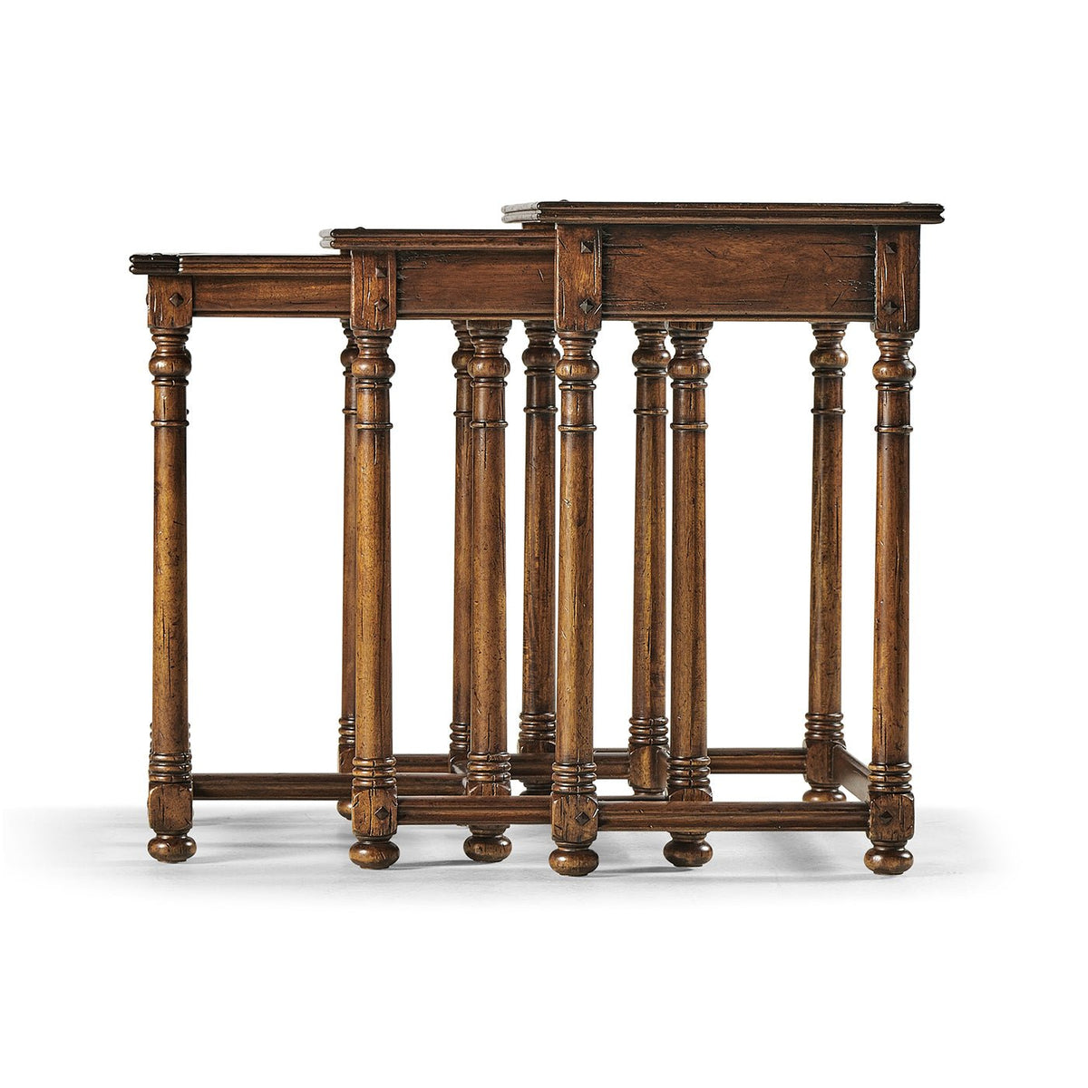 Jacobean Style Nest of Tables - English Georgian America